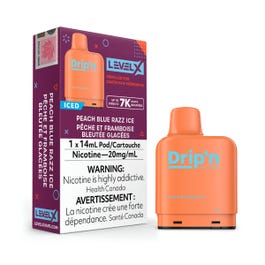 Level X Pods X Drip'n - Peach Blue Razz Ice
