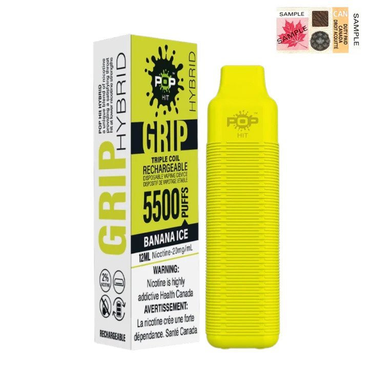 POP Grip Banana Ice - 5500 PUFFS