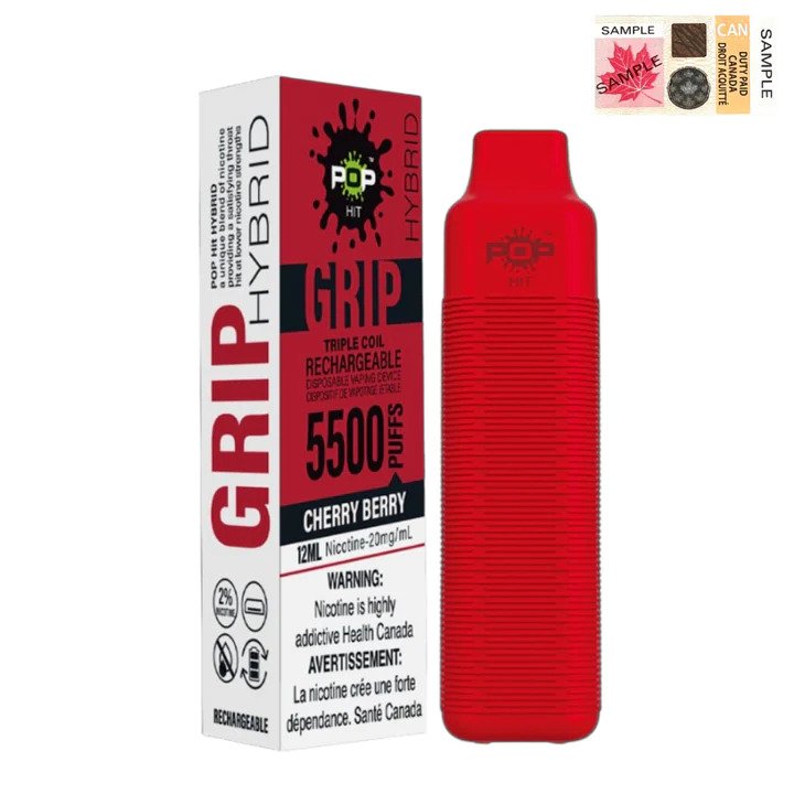 POP Grip Cherry Berry - 5500 PUFFS